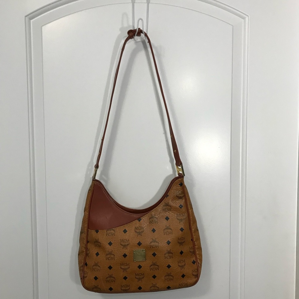 MCM Vintage Rare Tan Leather Hobo Germany Bag and Wallet Bundle EUC - Picture 3 of 12